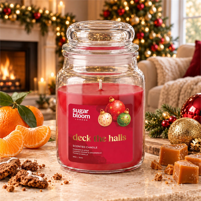 Sugar Bloom London Deck The Halls Scented Candle 510g Candles Sugar Bloom
