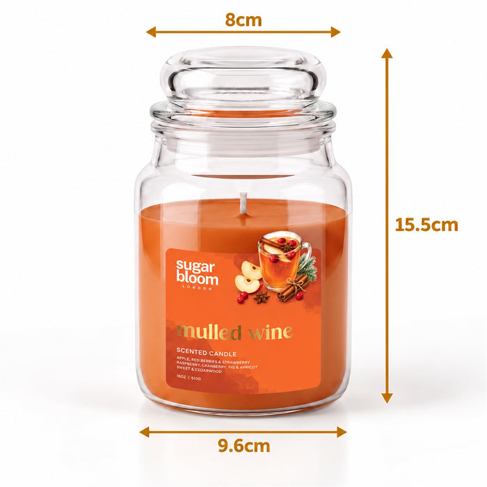 Sugar Bloom London Mulled Wine Scented Candle 510g Candles Sugar Bloom