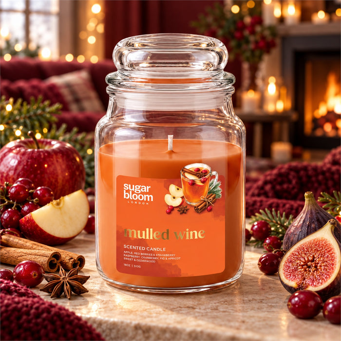 Sugar Bloom London Mulled Wine Scented Candle 510g Candles Sugar Bloom