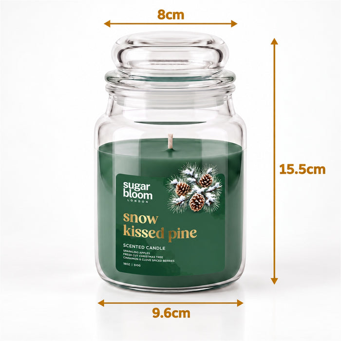 Sugar Bloom London Snow-Kissed Pine Scented Candle 510g Candles Sugar Bloom