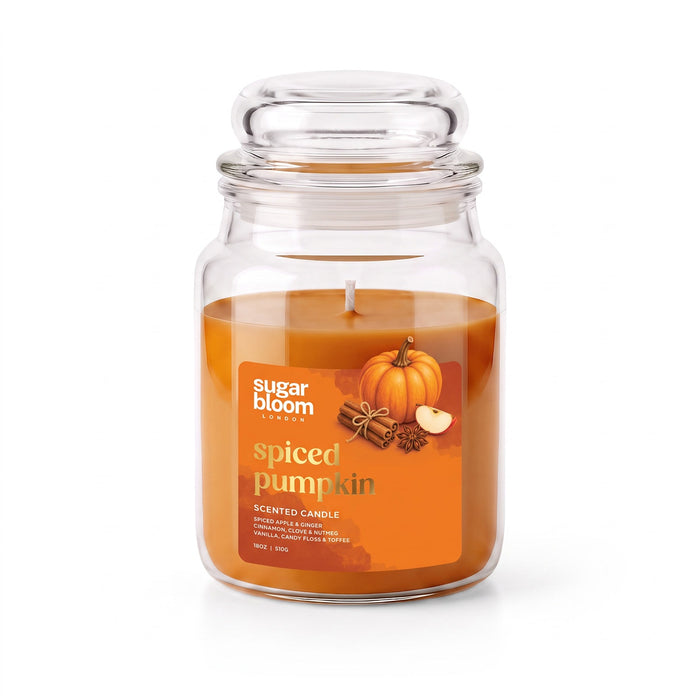 Sugar Bloom London Spiced Pumpkin Scented Candle 510g Candles Sugar Bloom