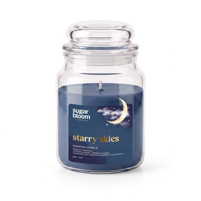 Sugar Bloom London Starry Skies Scented Candle 510g Candles Sugar Bloom