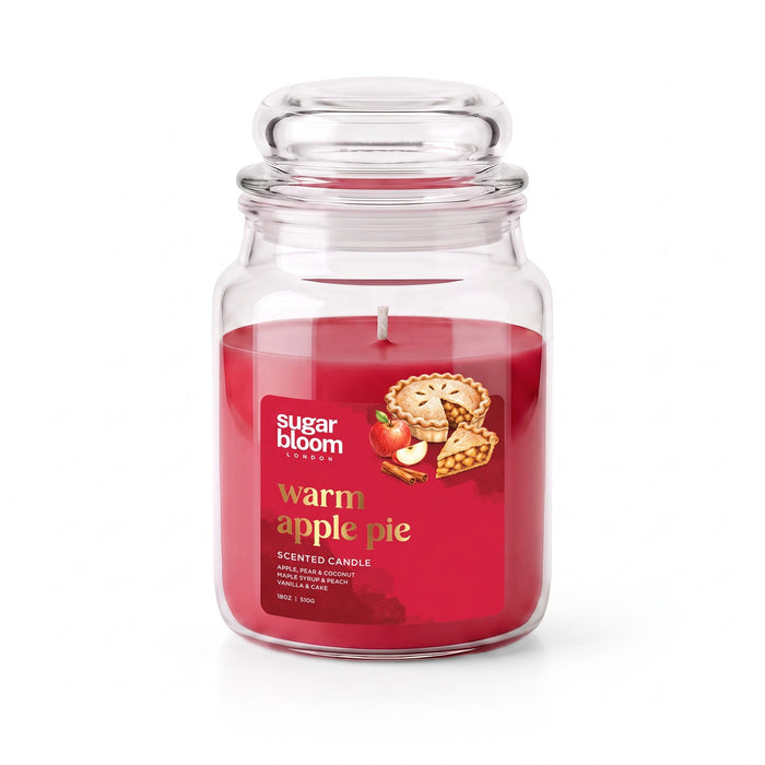 Sugar Bloom London Warm Apple Pie Scented Candle 510g Candles Sugar Bloom