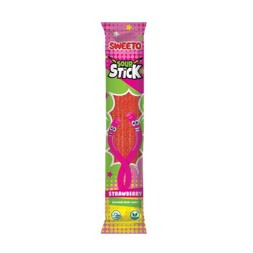 Sweeto Sour Stick Sweets Assorted Flavours 30g Sweets, Mints & Chewing Gum sweeto   