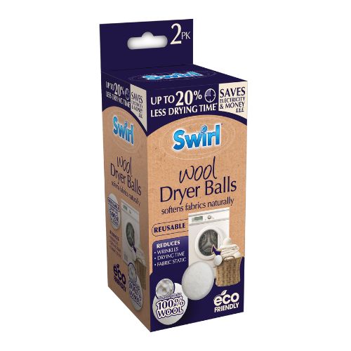 Swirl Wool Dryer Balls 2 Pack Laundry Accessories Swirl   