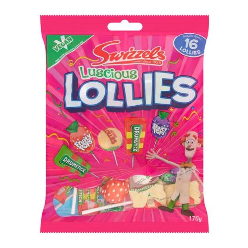 Swizzels Luscious Lollies 16 Pack 176g Sweets, Mints & Chewing Gum Swizzels   