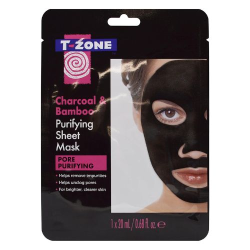 T-Zone Charcoal & Bamboo Purifying Sheet Mask 20ml Face Mask t-zone   