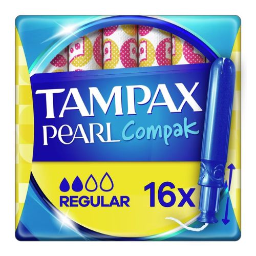 Tampax Pearl Compak Regular 16 Pack Feminine Sanitary Supplies Tampax   