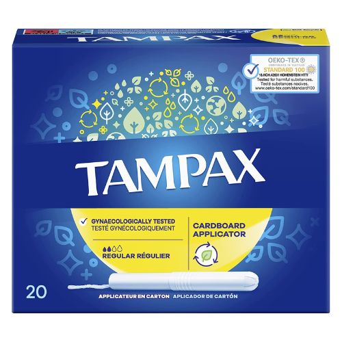 Tampax Regular Cardboard Applicator 20 Pk Feminine Sanitary Supplies Tampax   