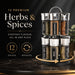 Taylor’s Everyday 12 Herbs & Spices Rotating Rack with Pre Filled Jars Spice Stand Gift Set Herbs & Spices Taylor's