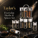 Taylor’s Everyday 12 Herbs & Spices Rotating Rack with Pre Filled Jars Spice Stand Gift Set Herbs & Spices Taylor's