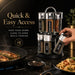 Taylor’s Everyday 12 Herbs & Spices Rotating Rack with Pre Filled Jars Spice Stand Gift Set Herbs & Spices Taylor's