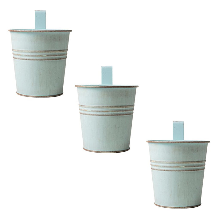 Teal Over Fence Plant Pot 9.5cm Assorted Packs