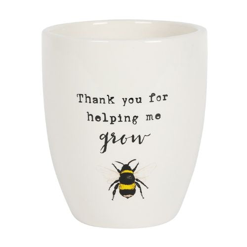 Thank You For Helping Me Grow Ceramic Plant Pot Plant Pots & Planters Something different wholesale   