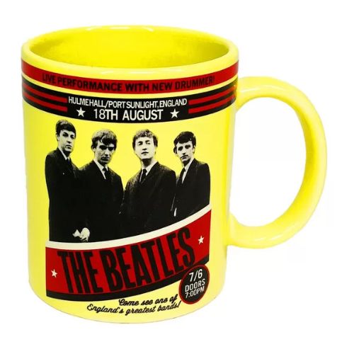 The Beatles Yellow & Red Poster Boxed Mug 12oz Mugs Rock Off   
