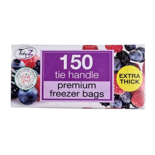 TidyZ 150 Tie Handle Premium Freezer Bags Food Storage Bags Tidyz   