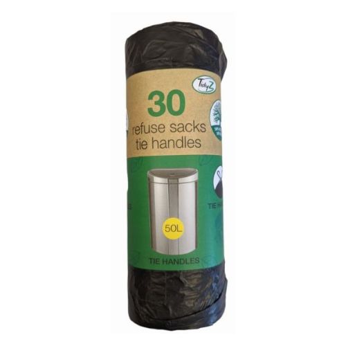 Tidy Z Refuse Sacks With Tie Handles 30 Pack 50L - FabFinds