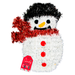 Christmas Tinsel Wall Plaque Assorted Festive Design 33cm Christmas Decorations FabFinds Snowman