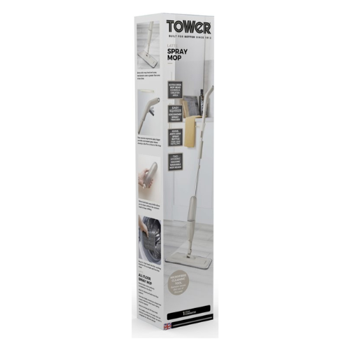 Tower Latte Flexi Spray Mop With Double Sided Head Spray Mop Tower