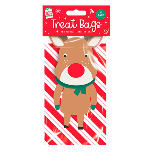 Christmas 3D Character Treat Bags 6 Pack Christmas Accessories FabFinds Reindeer