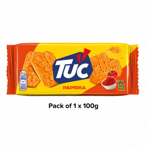 TUC Paprika Cracker Biscuits 100g Assorted Packs Biscuits & Cereal Bars tuc 1 x 100g