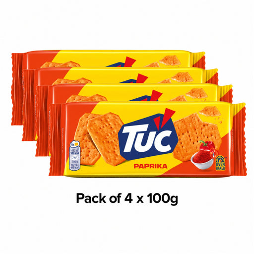 TUC Paprika Cracker Biscuits 100g Assorted Packs Biscuits & Cereal Bars tuc 4 x 100g