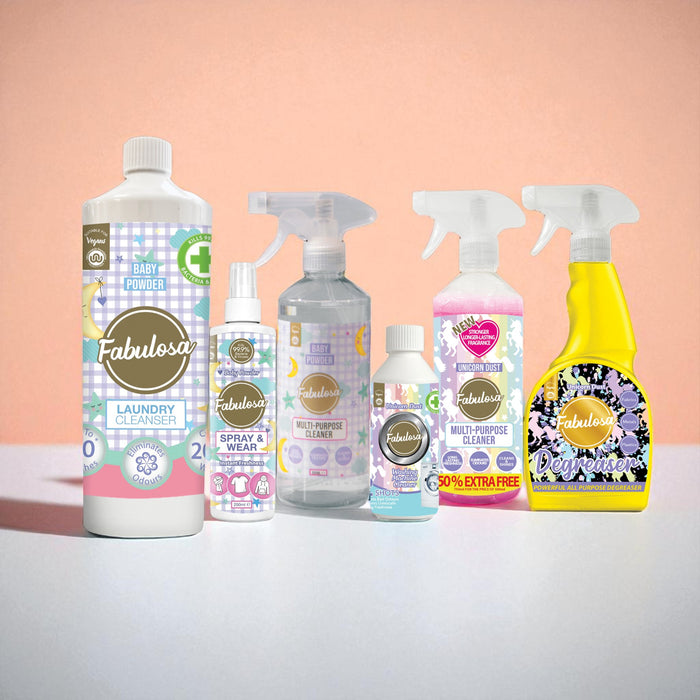 Fabulosa Discovery Cleaning & Laundry Bundle 6 Piece Set Household Cleaning Products Fabulosa