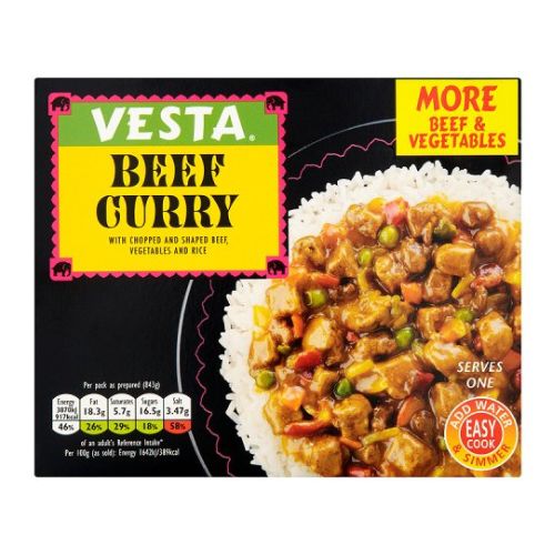 Vesta Beef Curry & Rice Meal 215g Food Items vesta   