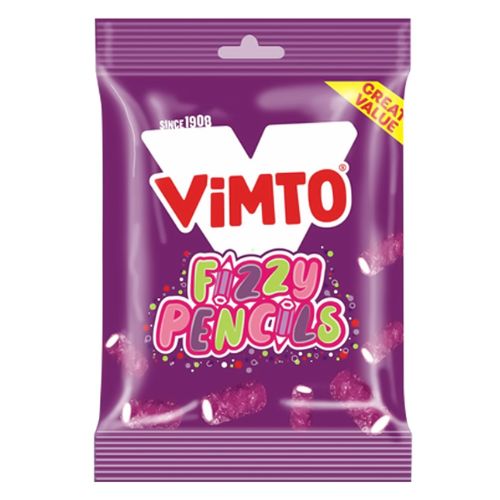 Vimto Fizzy Pencils Sweets 150g Sweets, Mints & Chewing Gum Vimto   