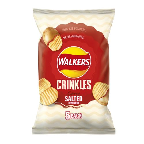 Walkers Crinkles Simply Salted 5 x 23g Crisps, Snacks & Popcorn walkers   