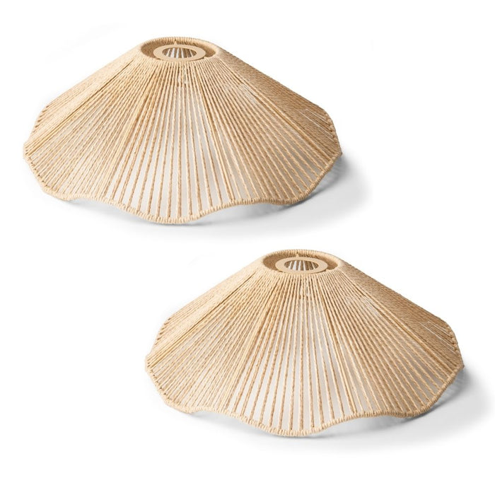 Wave Paper Rope Shade Natural Lampshade Assorted Packs