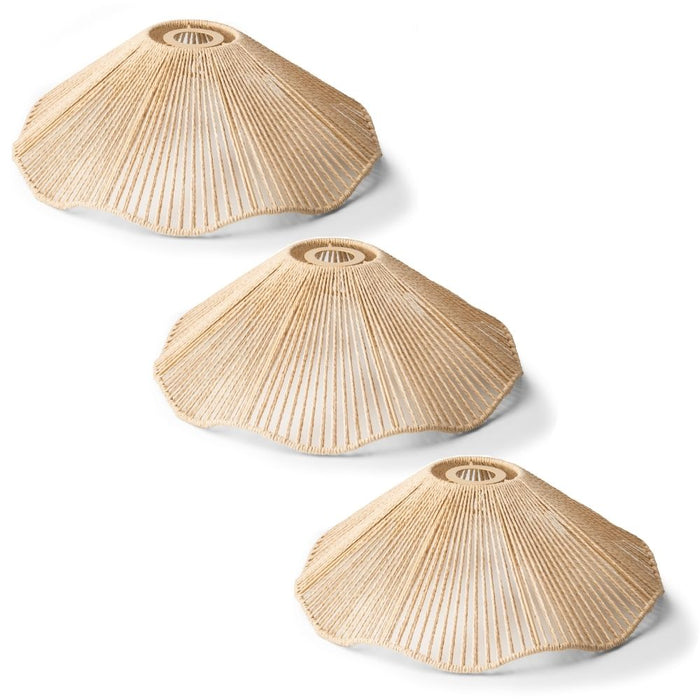 Wave Paper Rope Shade Natural Lampshade Assorted Packs