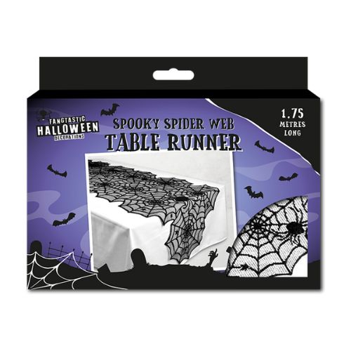 Halloween Web Table Runner 1.75M Halloween Accessories Gem Imports   