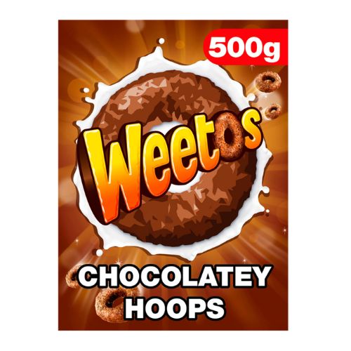 Weetos Chocolatey Hoops Cereal 500g Biscuits & Cereal Bars Weetabix   