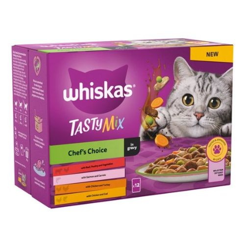 Whiskas Tasty Mix Chef's Choice In Gravy Cat Food 12 x 85g Cat Food & Treats Whiskas   