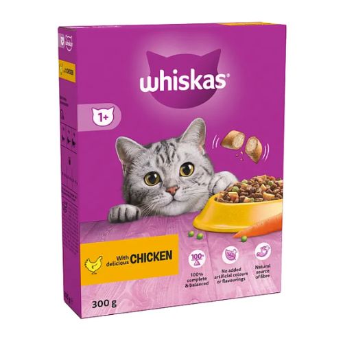 Whiskas With Chicken Dry Cat Food 300g Cat Food Whiskas   