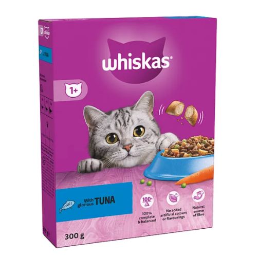 Whiskas With Tuna Dry Cat Food 300g 1 Yr + Cat Food Whiskas   