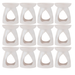 Deluxe Teardrop Pearlised Oil and Wax Melt Burner 14cm Assorted Colours Wax Melts & Oil Burners FabFinds White 12 Pack