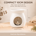 White Ceramic Oil Wax Melt Burner 10cm Assorted Pack Size Wax Melts & Oil Burners FabFinds