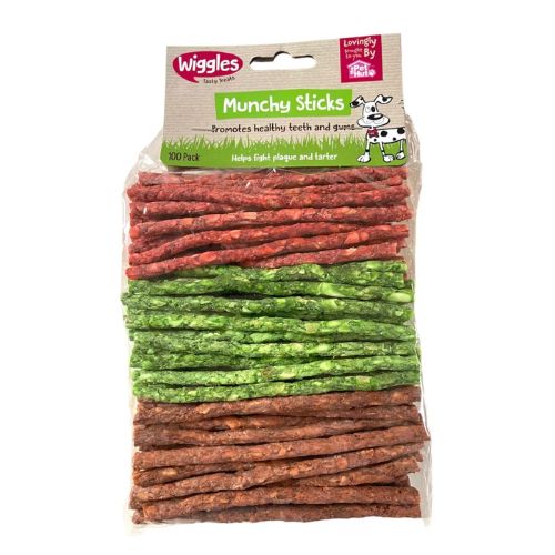 Wiggles Munchy Sticks Dog Treats 400g Dog Food & Treats Wiggles   