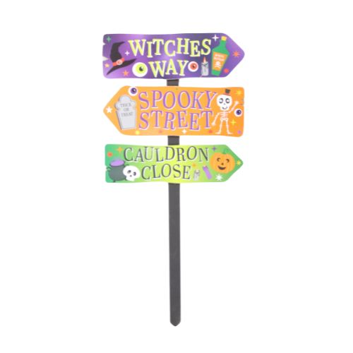 Spooksville Halloween Spooky Sign Post 61cm Halloween Decorations FabFinds   