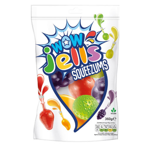 WOW Jells Squeezums 360g Assorted Packs