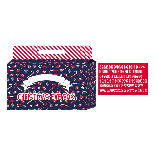 Christmas Eve Box with Alphabet Stickers Assorted Designs