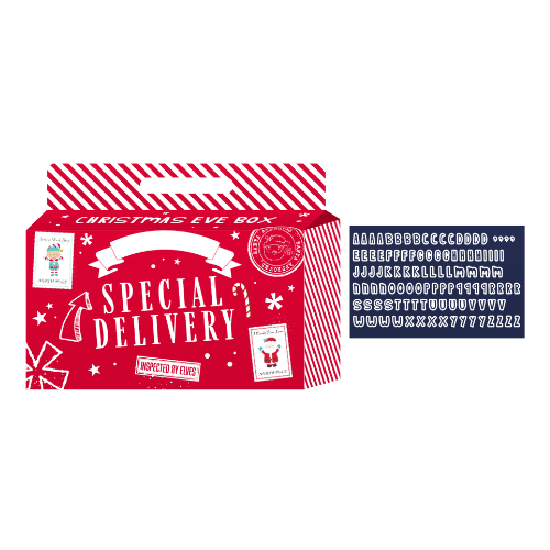 Christmas Eve Box with Alphabet Stickers Assorted Designs