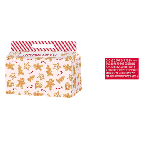 Christmas Eve Box with Alphabet Stickers Assorted Designs Christmas Gift Bags & Boxes FabFinds Gingerbread