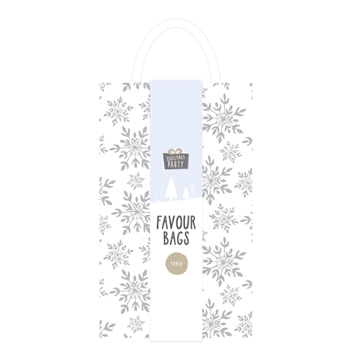 Favour Party Bags 4 Pack Assorted Styles Gift Bags FabFinds White