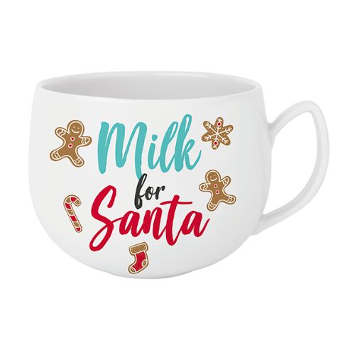 Christmas Printed Mug Assorted Styles Mugs FabFinds Milk for santa  