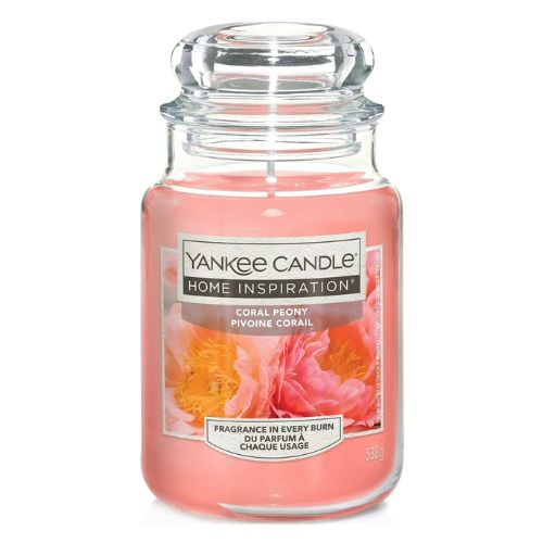 Yankee Candle Coral Peony Large Jar 538g Candles Yankee Candle   