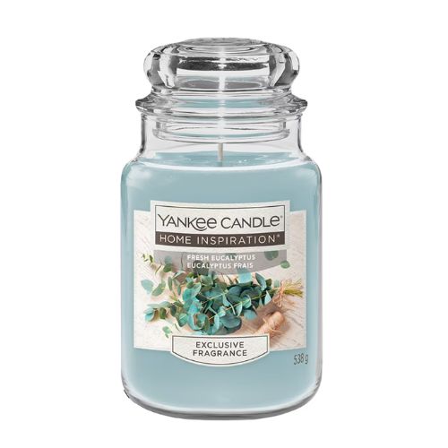 Yankee Candle Home Inspiration Fresh Eucalyptus Candle 538g Candles Yankee Candle   