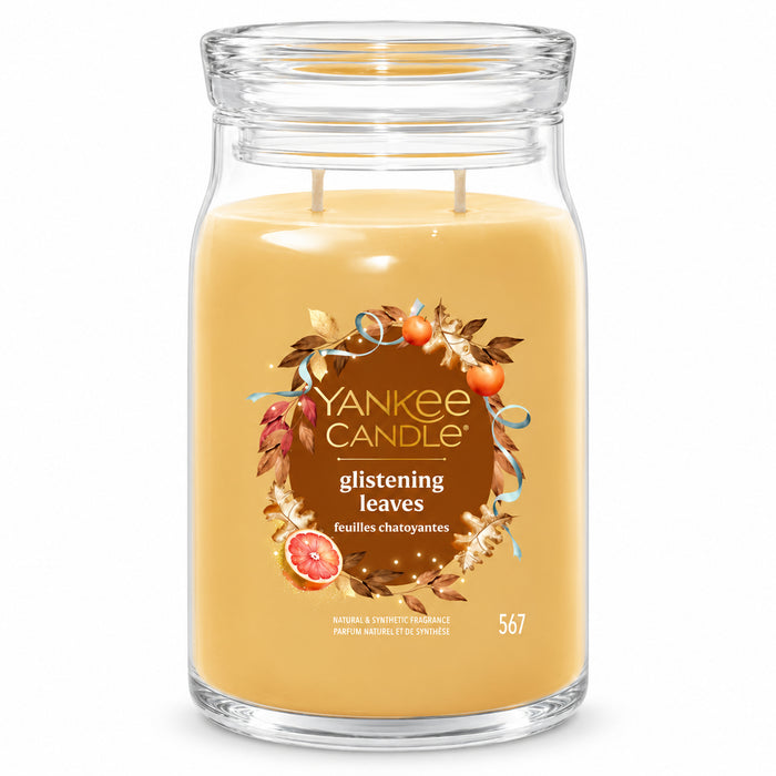 Yankee Candle Glistening Leaves Large Jar 2 Wick Candle 567g Candles Yankee Candle